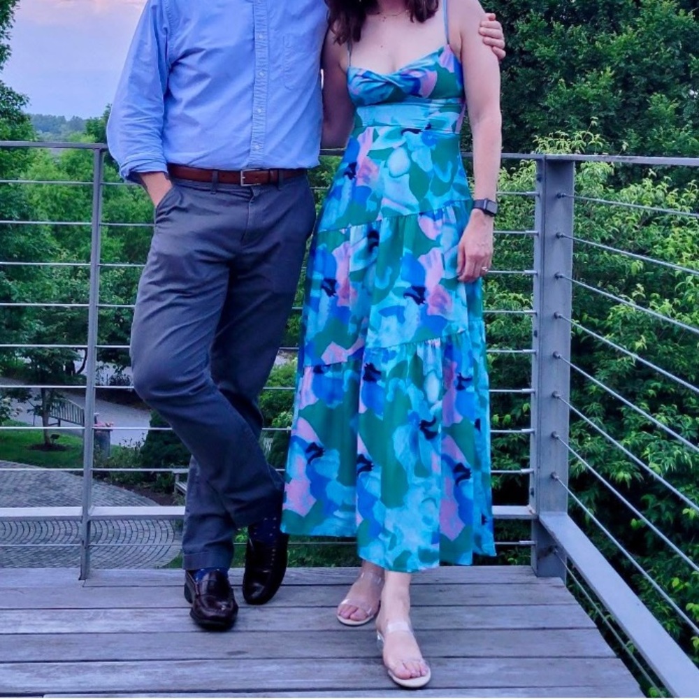 Colorful Strappy Maxi Dress